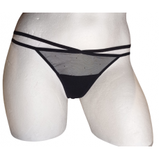 Γυναικείο slip string μαύρο