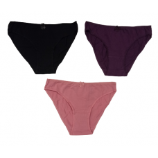 Γυναικεία slip 2τεμ (30613PFW19) ΜΑΥΡΟ-ΜΩΒ-ΣΑΠΙΟ ΜΗΛΟ