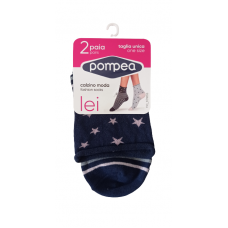 Γυναικείες κάλτσες 2 pack (90771246) ΜΠΛΕ-ΓΚΡΙ-ΛΕΥΚΟ-ΡΟΖ