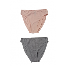 Slip 2 pack montal brazil (81322-777) ΓΚΡΙ DOTS -ΡΟΖ
