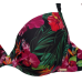 Minerva top μαγιό (9473D-951) FLORAL μαύρο-μωβ