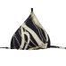 Minerva top μαγιό τρίγωνο(9689B-053) μαύρο-εκρού-gold