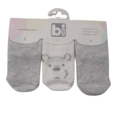 Bi Baby Παιδικές κάλτσες  3pack ροζ /γκρι 68335C