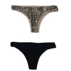 Slip 2 pack montal brazilian (81325-798) BLACK-ANIMAL