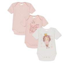 Minerva βρεφικά φορμάκια set 3τεμ. Cute(32012) ΛΕΥΚΟ-ΡΟΖ