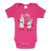 Minerva βρεφικά φορμάκια set 3τεμ. Let's milk (30784) WHITE-FUCHSIA