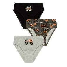 Minerva παιδικά slips σετ  3τεμ. (42525-181) GRAY-BLACK