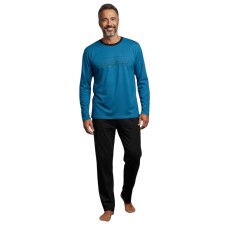 Ανδρική βαμβακερή πιτζάμα Interlock collection (CL2651-2) ΜΠΛΕ