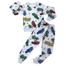 Παιδική φούτερ πιτζάμα αγόρι 3942 ΓΚΡΙ